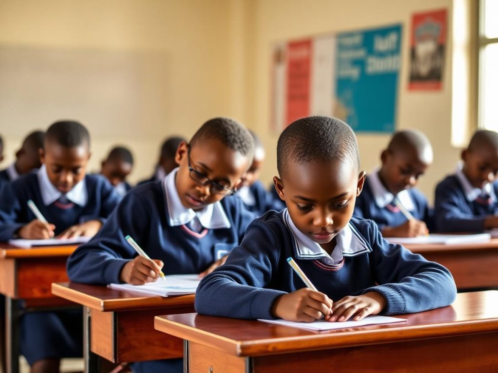 Primary students learning